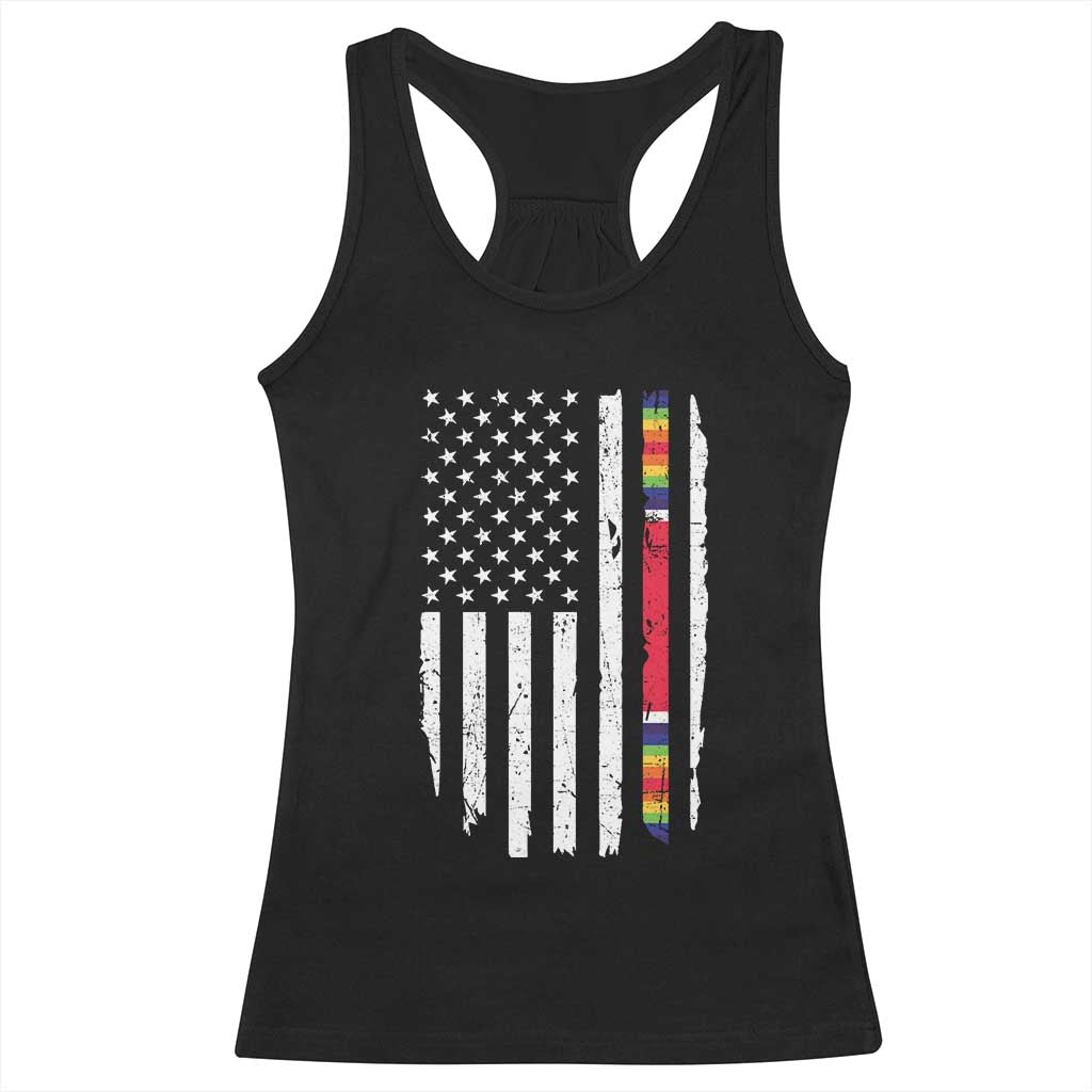 WW2 World War II Vintage American Flag Racerback Tank Top TS11 Black Print Your Wear