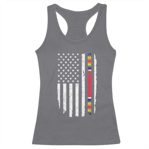 WW2 World War II Vintage American Flag Racerback Tank Top TS11 Charcoal Print Your Wear