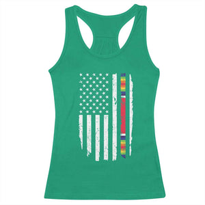 WW2 World War II Vintage American Flag Racerback Tank Top TS11 Irish Green Print Your Wear