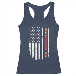 WW2 World War II Vintage American Flag Racerback Tank Top TS11 Navy Print Your Wear