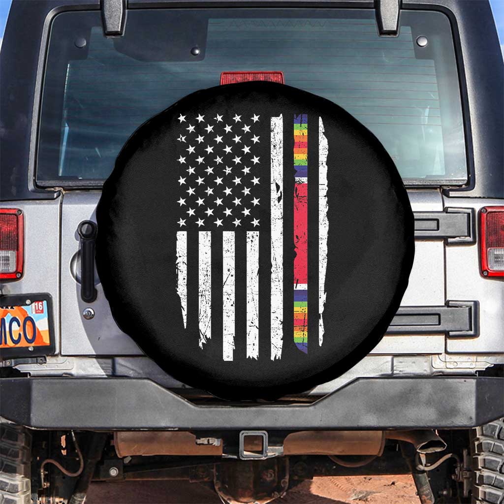 WW2 World War II Vintage American Flag Spare Tire Cover TS11 No hole Black Print Your Wear