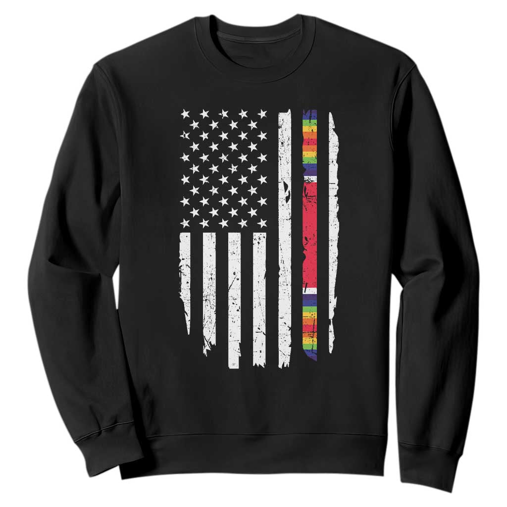 WW2 World War II Vintage American Flag Sweatshirt TS11 Black Print Your Wear