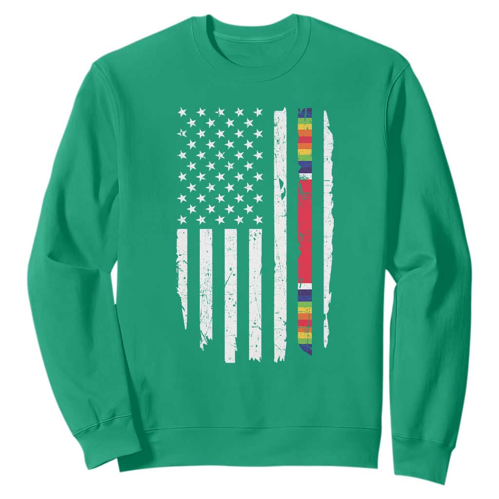 WW2 World War II Vintage American Flag Sweatshirt TS11 Irish Green Print Your Wear
