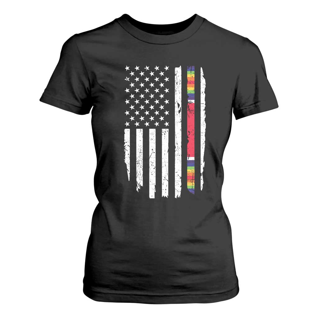 WW2 World War II Vintage American Flag T Shirt For Women TS11 Black Print Your Wear