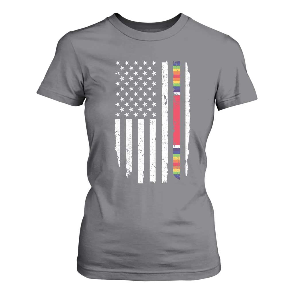 WW2 World War II Vintage American Flag T Shirt For Women TS11 Charcoal Print Your Wear