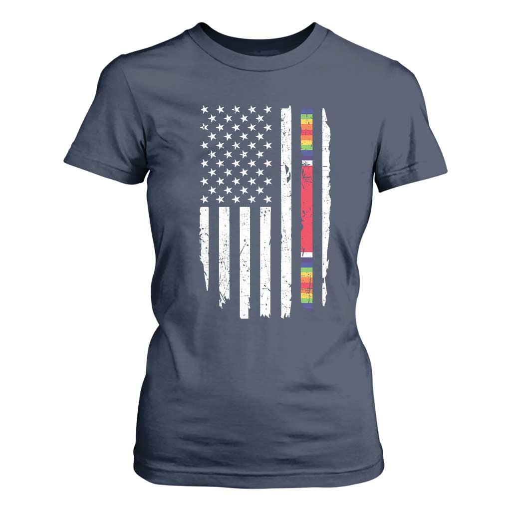 WW2 World War II Vintage American Flag T Shirt For Women TS11 Navy Print Your Wear