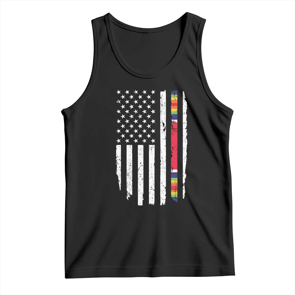 WW2 World War II Vintage American Flag Tank Top TS11 Black Print Your Wear