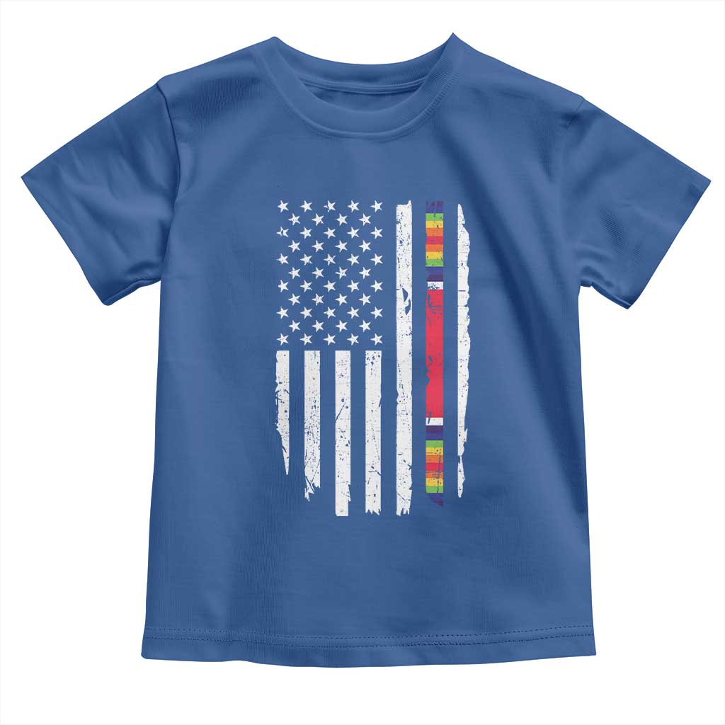WW2 World War II Vintage American Flag Toddler T Shirt TS11 Royal Blue Print Your Wear