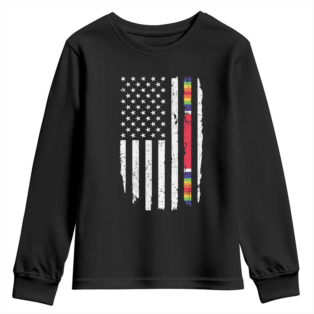WW2 World War II Vintage American Flag Youth Sweatshirt TS11 Black Print Your Wear