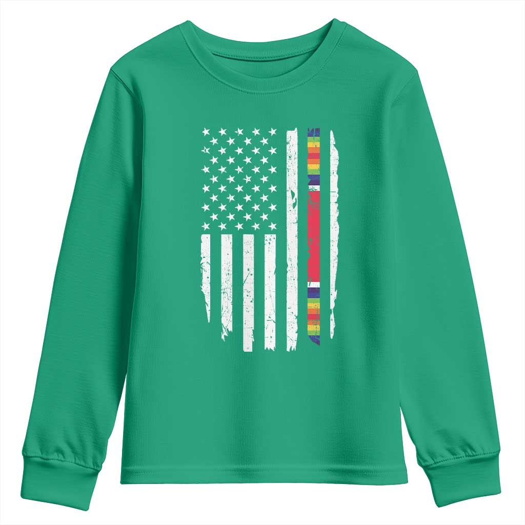 WW2 World War II Vintage American Flag Youth Sweatshirt TS11 Irish Green Print Your Wear