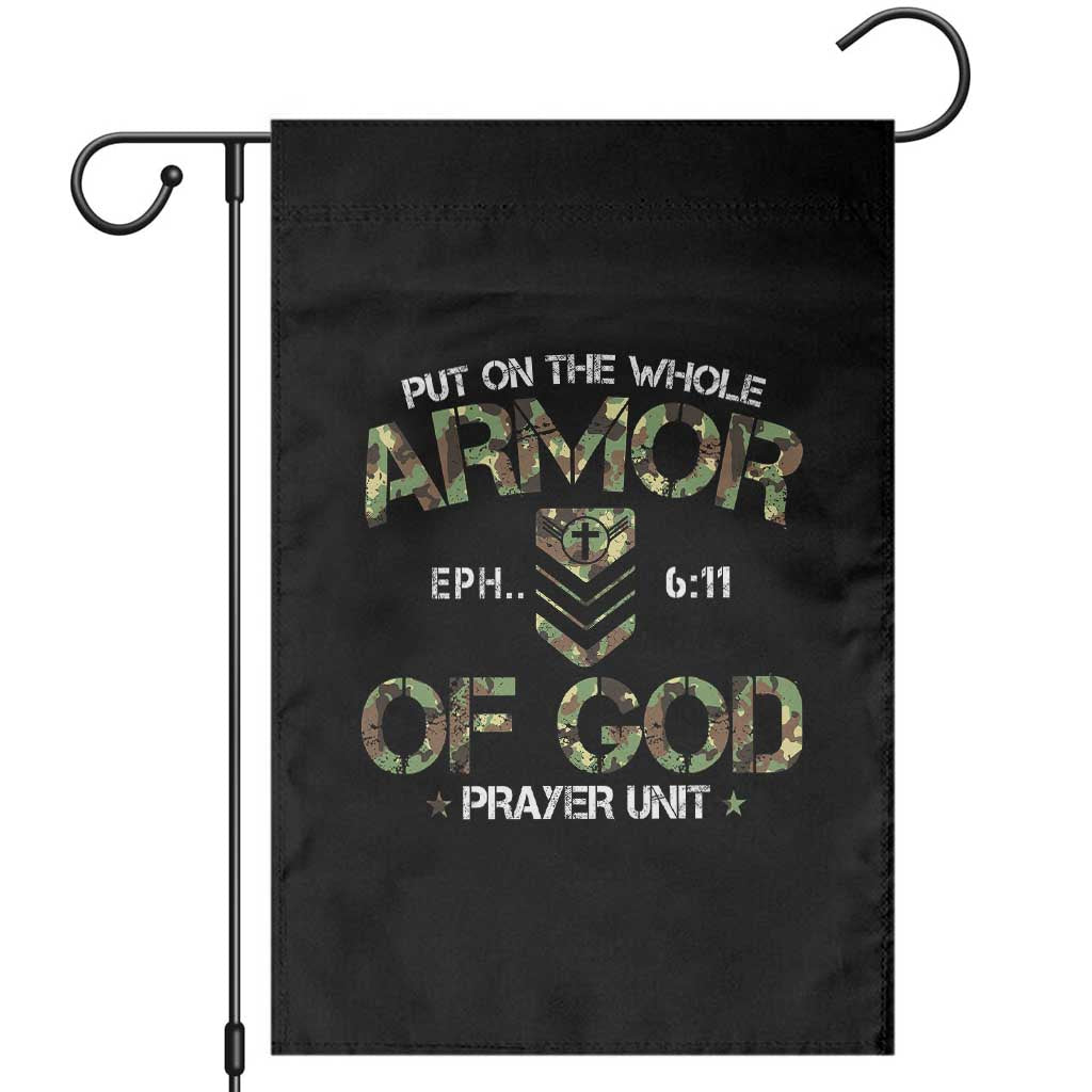 Put On The Whole Armor Of God Prayer Unit Garden Flag Ephesians 6:11 Christian Army TS11 Black Print Your Wear