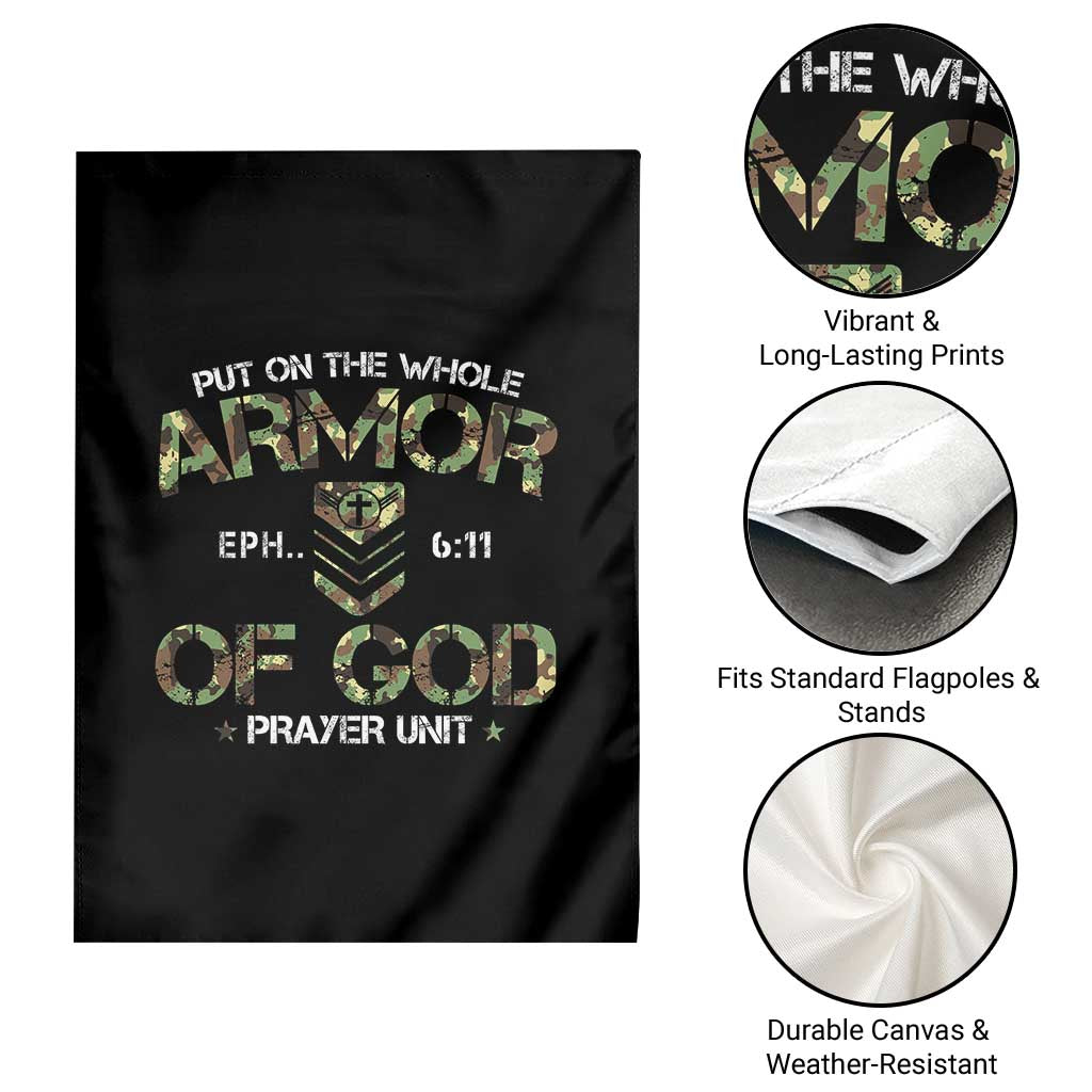 Put On The Whole Armor Of God Prayer Unit Garden Flag Ephesians 6:11 Christian Army TS11 Print Your Wear