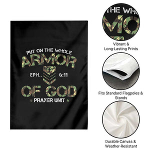 Put On The Whole Armor Of God Prayer Unit Garden Flag Ephesians 6:11 Christian Army TS11 Print Your Wear