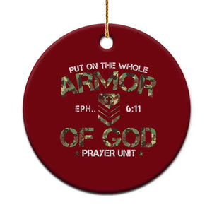 Put On The Whole Armor Of God Prayer Unit Ceramic Ornament Ephesians 6:11 Christian Army TS11 1pc Red Print Your Wear