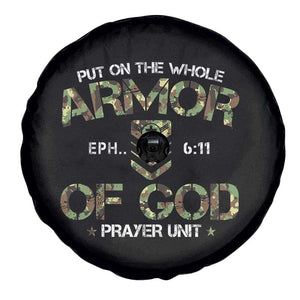 Put On The Whole Armor Of God Prayer Unit Spare Tire Cover Ephesians 6:11 Christian Army TS11 Print Your Wear