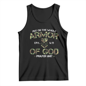 Put On The Whole Armor Of God Prayer Unit Tank Top Ephesians 6:11 Christian Army TS11 Black Print Your Wear