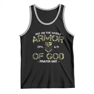 Put On The Whole Armor Of God Prayer Unit Tank Top Ephesians 6:11 Christian Army TS11 Black Athletic Heather Print Your Wear