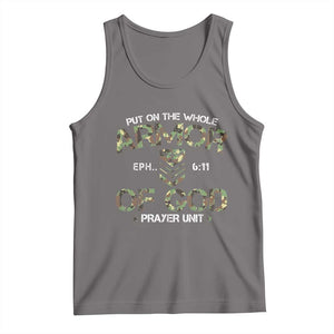 Put On The Whole Armor Of God Prayer Unit Tank Top Ephesians 6:11 Christian Army TS11 Deep Heather Print Your Wear