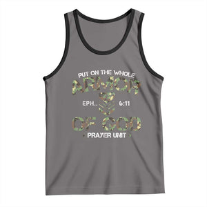 Put On The Whole Armor Of God Prayer Unit Tank Top Ephesians 6:11 Christian Army TS11 Deep Heather Black Print Your Wear