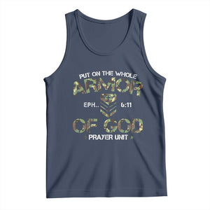 Put On The Whole Armor Of God Prayer Unit Tank Top Ephesians 6:11 Christian Army TS11 Navy Print Your Wear