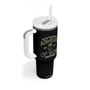 Put On The Whole Armor Of God Prayer Unit Tumbler With Handle Ephesians 6:11 Christian Army TS11 Print Your Wear