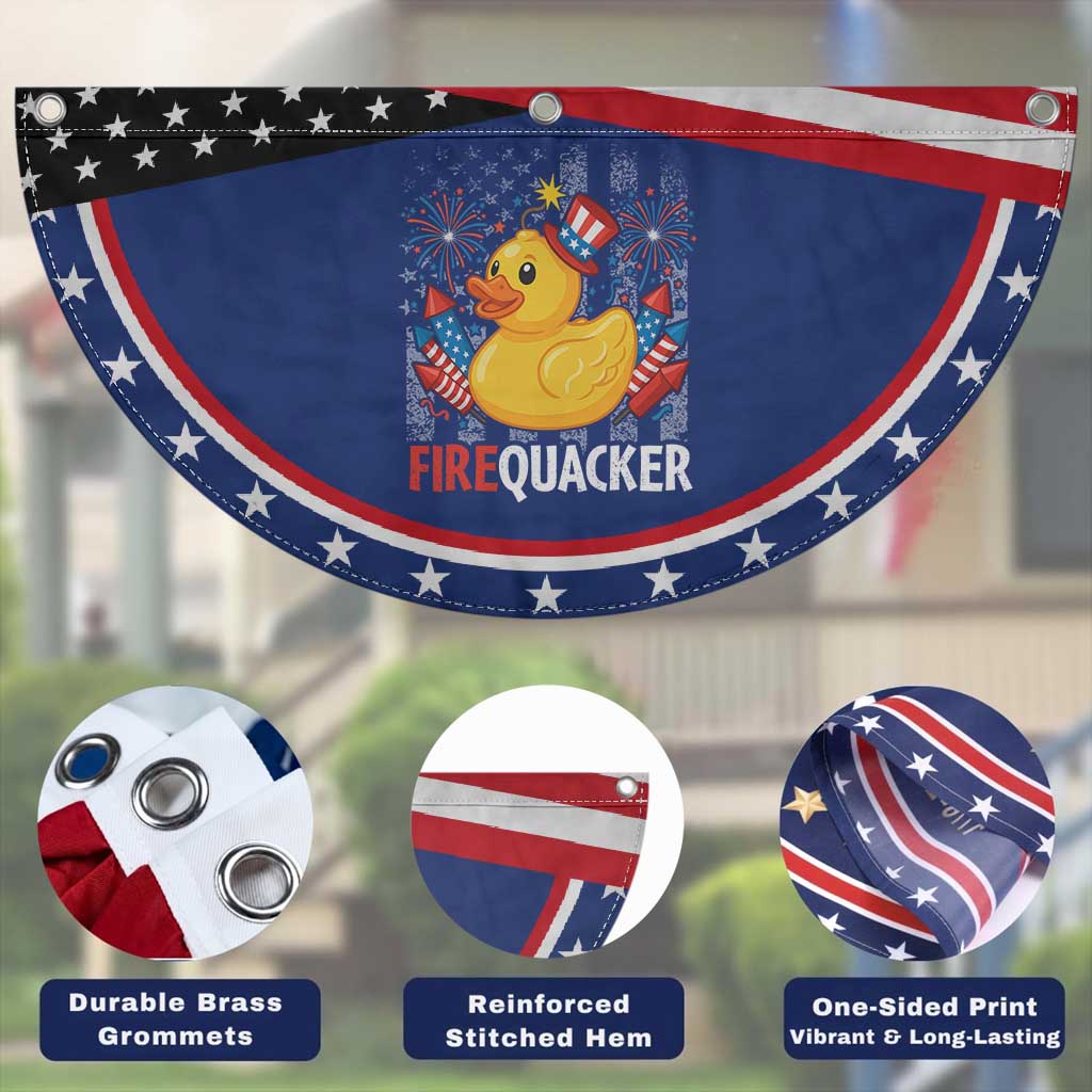 Funny 4th of July Duck Firequacker Patriotic Fan Flag Vintage American Flag