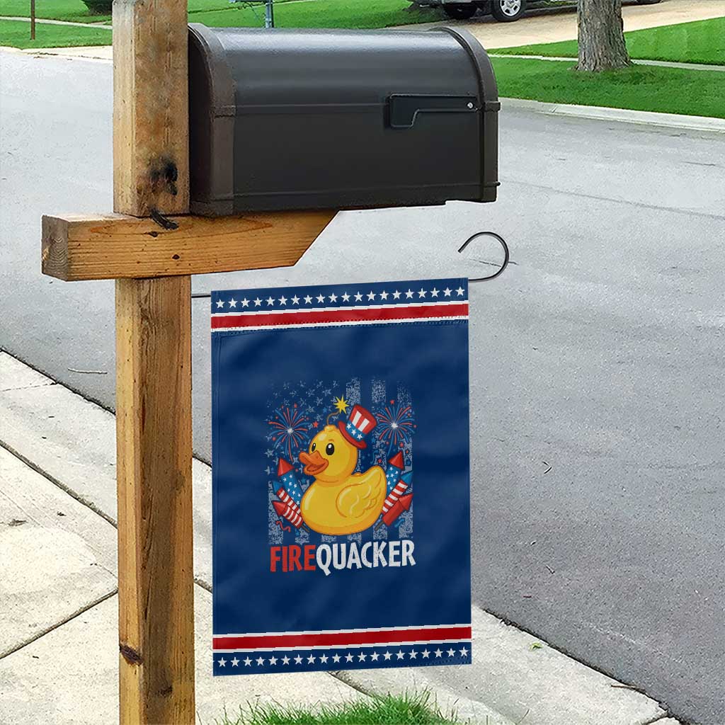 Funny 4th of July Duck Firequacker Garden Flag Patriotic Vintage American Flag TS11 Classic Blue Red Print Your Wear