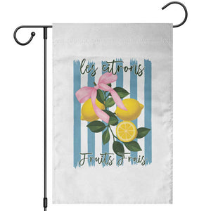 Funny Les Citrons Fruits Frais Garden Flag Summer Lemon Tropical Coquette TS11 White Print Your Wear