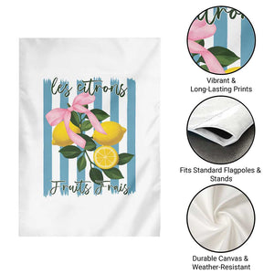 Funny Les Citrons Fruits Frais Garden Flag Summer Lemon Tropical Coquette TS11 Print Your Wear