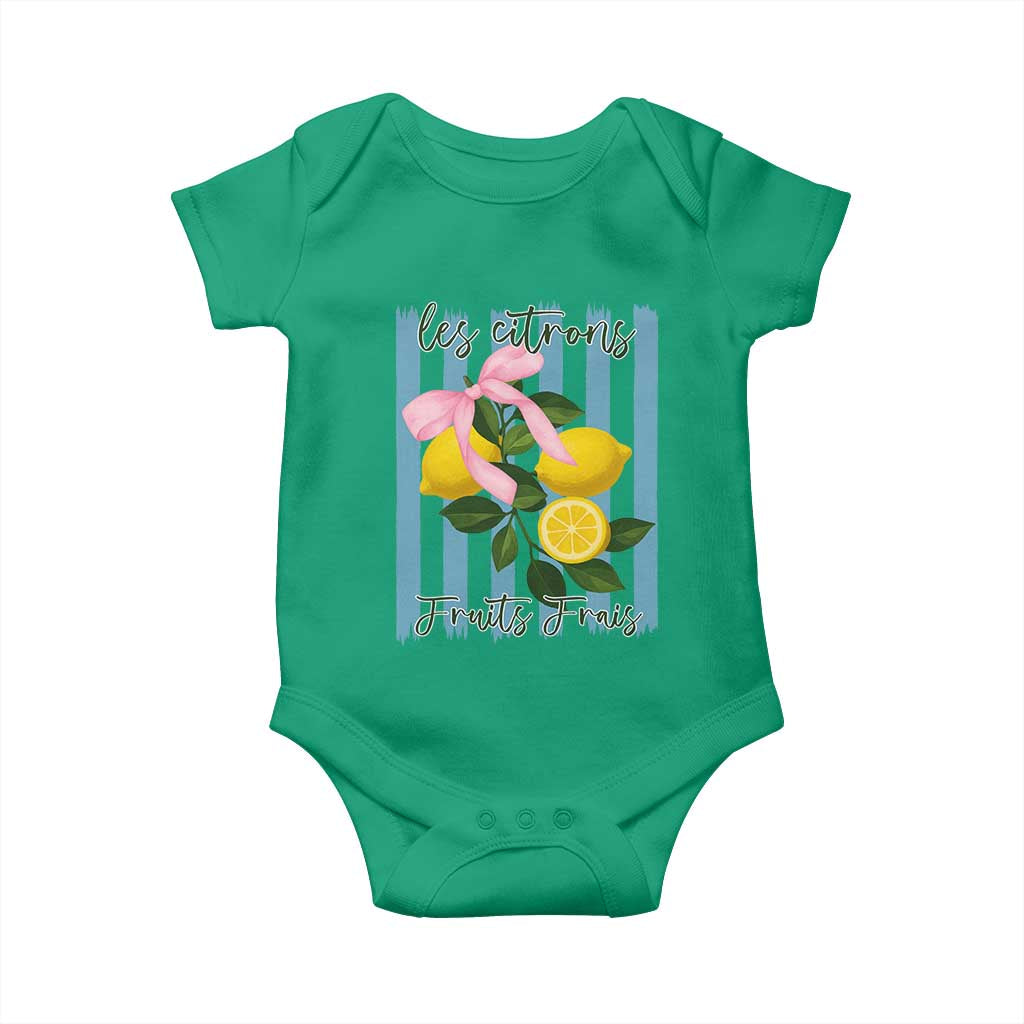 Funny Les Citrons Fruits Frais Baby Onesie Summer Lemon Tropical Coquette TS11 Irish Green Print Your Wear