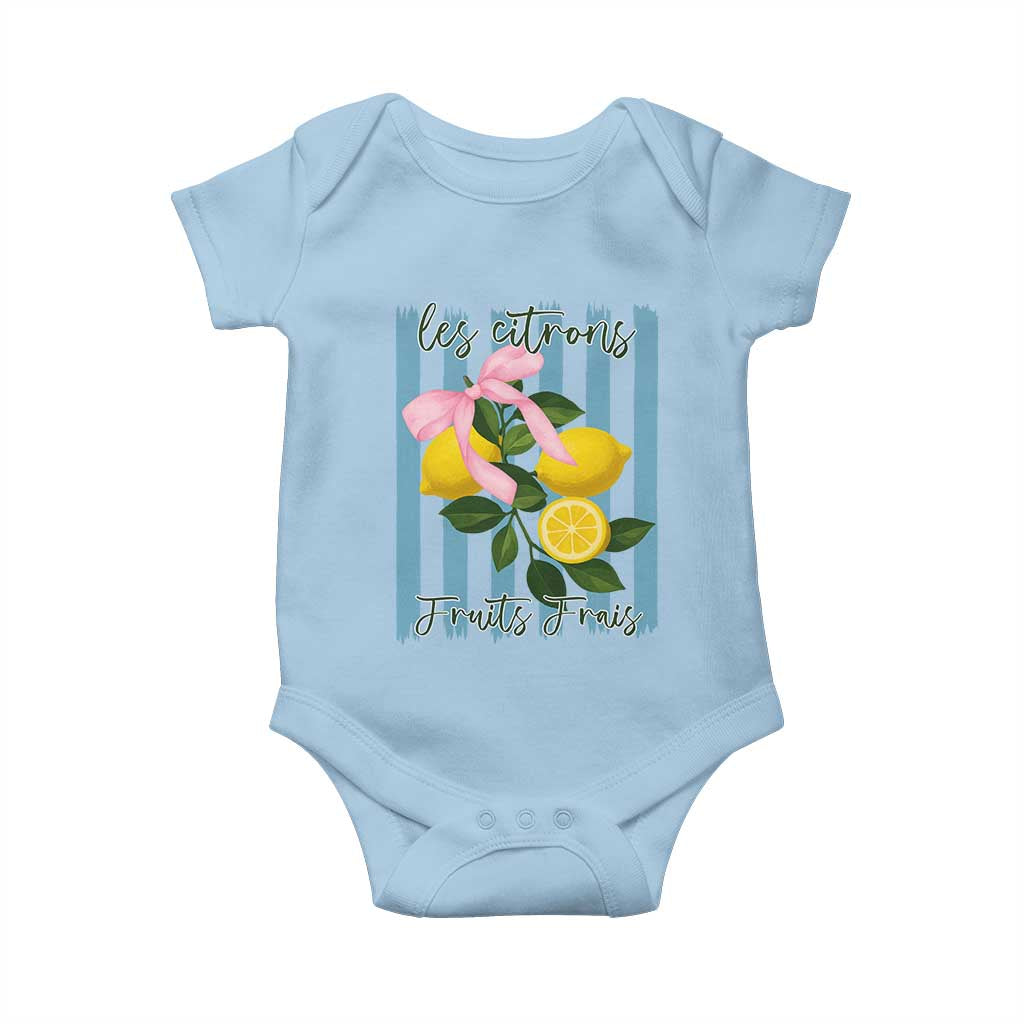 Funny Les Citrons Fruits Frais Baby Onesie Summer Lemon Tropical Coquette TS11 Light Blue Print Your Wear