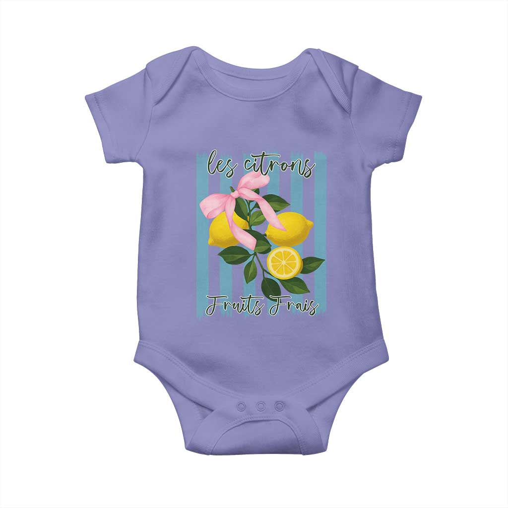 Funny Les Citrons Fruits Frais Baby Onesie Summer Lemon Tropical Coquette TS11 Violet Print Your Wear