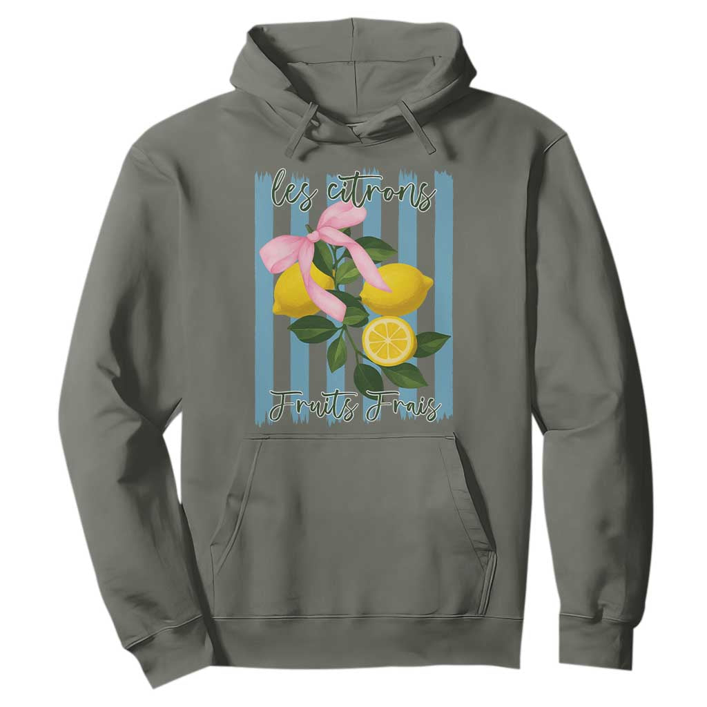 Funny Les Citrons Fruits Frais Hoodie Summer Lemon Tropical Coquette TS11 Military Green Print Your Wear