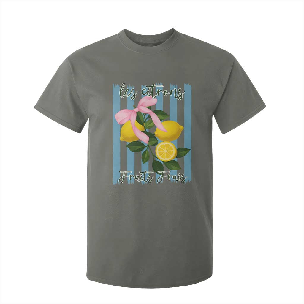 Funny Les Citrons Fruits Frais T Shirt For Kid Summer Lemon Tropical Coquette TS11 Military Green Print Your Wear