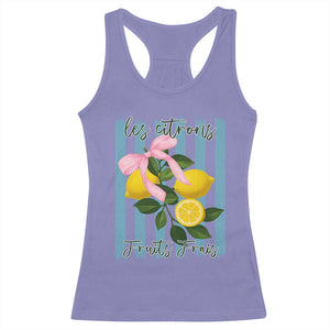 Funny Les Citrons Fruits Frais Racerback Tank Top Summer Lemon Tropical Coquette TS11 Violet Print Your Wear