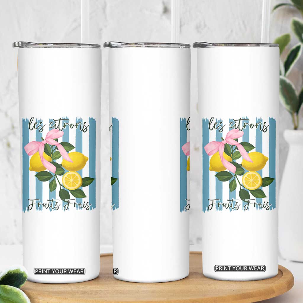 Funny Les Citrons Fruits Frais Skinny Tumbler Summer Lemon Tropical Coquette TS11 Print Your Wear