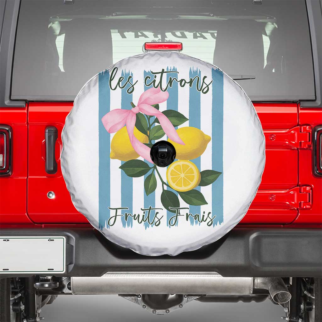 Funny Les Citrons Fruits Frais Spare Tire Cover Summer Lemon Tropical Coquette TS11 White Print Your Wear