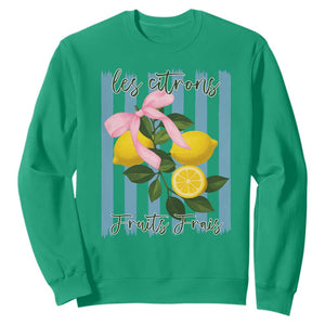 Funny Les Citrons Fruits Frais Sweatshirt Summer Lemon Tropical Coquette TS11 Irish Green Print Your Wear