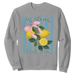 Funny Les Citrons Fruits Frais Sweatshirt Summer Lemon Tropical Coquette TS11 Sport Gray Print Your Wear