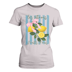 Funny Les Citrons Fruits Frais T Shirt For Women Summer Lemon Tropical Coquette TS11 Ice Gray Print Your Wear