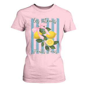 Funny Les Citrons Fruits Frais T Shirt For Women Summer Lemon Tropical Coquette TS11 Light Pink Print Your Wear