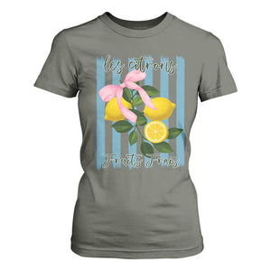 Funny Les Citrons Fruits Frais T Shirt For Women Summer Lemon Tropical Coquette TS11 Military Green Print Your Wear