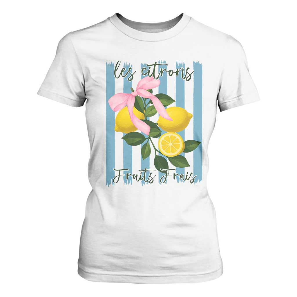 Funny Les Citrons Fruits Frais T Shirt For Women Summer Lemon Tropical Coquette TS11 White Print Your Wear