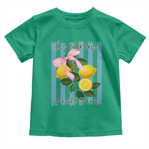Funny Les Citrons Fruits Frais Toddler T Shirt Summer Lemon Tropical Coquette TS11 Irish Green Print Your Wear
