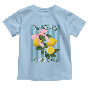 Funny Les Citrons Fruits Frais Toddler T Shirt Summer Lemon Tropical Coquette TS11 Light Blue Print Your Wear