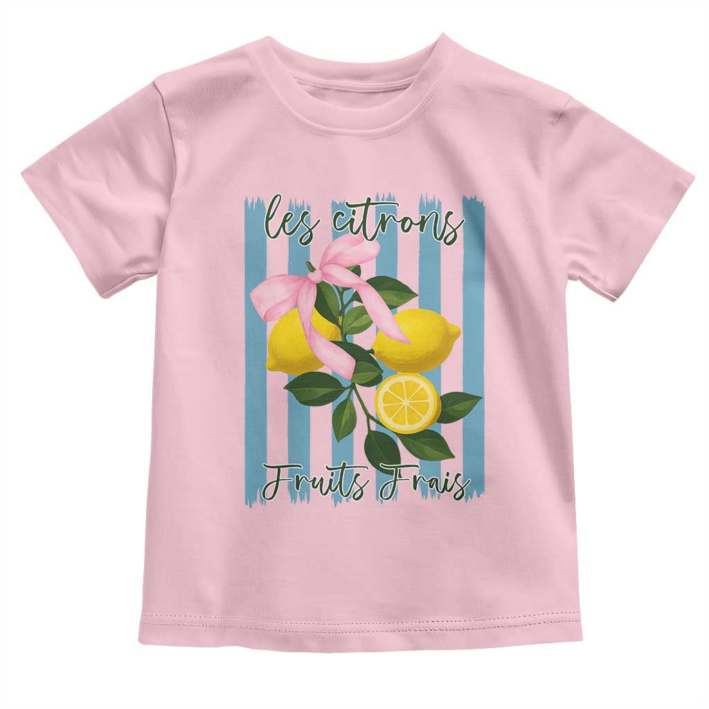 Funny Les Citrons Fruits Frais Toddler T Shirt Summer Lemon Tropical Coquette TS11 Light Pink Print Your Wear