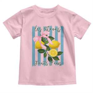 Funny Les Citrons Fruits Frais Toddler T Shirt Summer Lemon Tropical Coquette TS11 Light Pink Print Your Wear