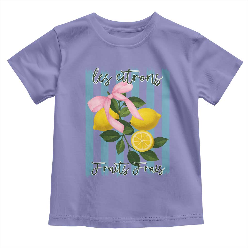 Funny Les Citrons Fruits Frais Toddler T Shirt Summer Lemon Tropical Coquette TS11 Violet Print Your Wear