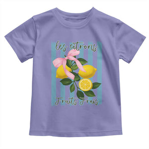 Funny Les Citrons Fruits Frais Toddler T Shirt Summer Lemon Tropical Coquette TS11 Violet Print Your Wear