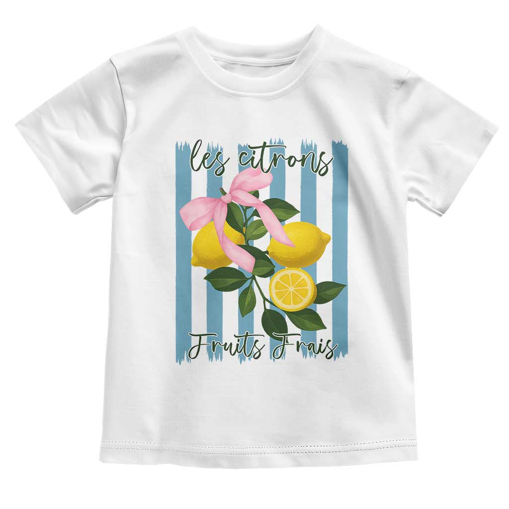 Funny Les Citrons Fruits Frais Toddler T Shirt Summer Lemon Tropical Coquette TS11 White Print Your Wear